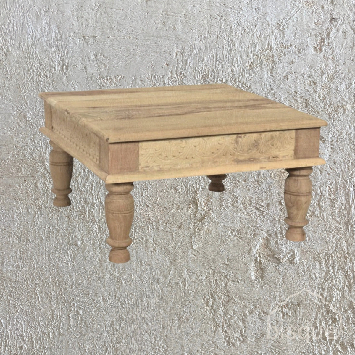 Kande : Square Carved Coffee Table