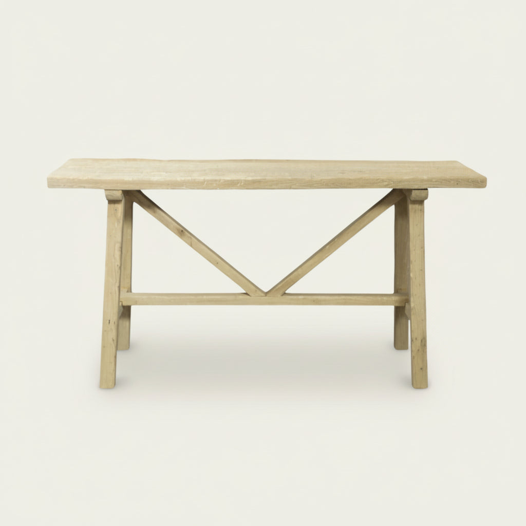 Aubrey : Farmhouse Console, Bleached Old Pine