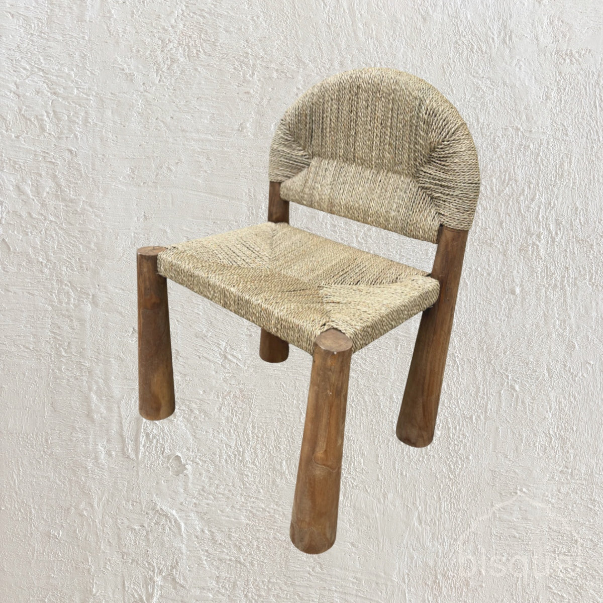 Mendong : Seagrass & Teak dining chair