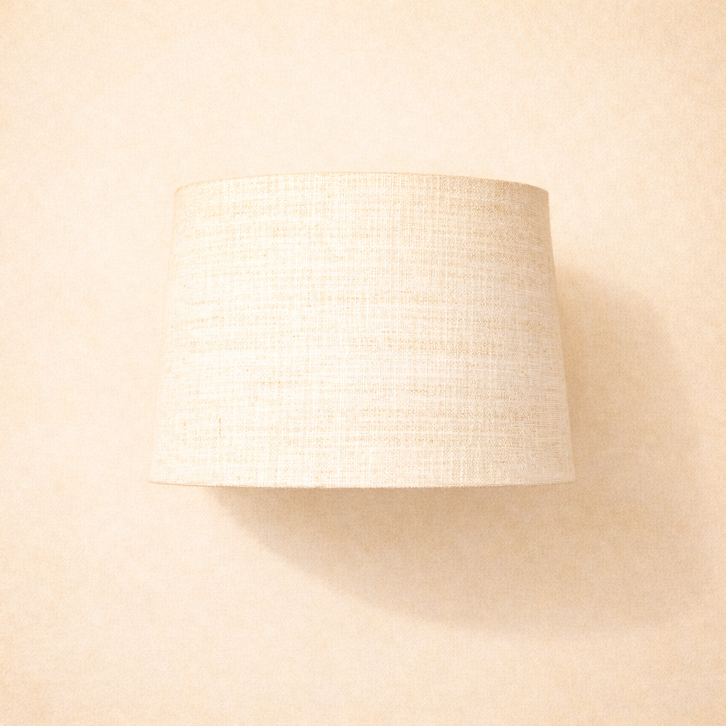 Meluti : Cotton Lamp Shade Textured White, Small
