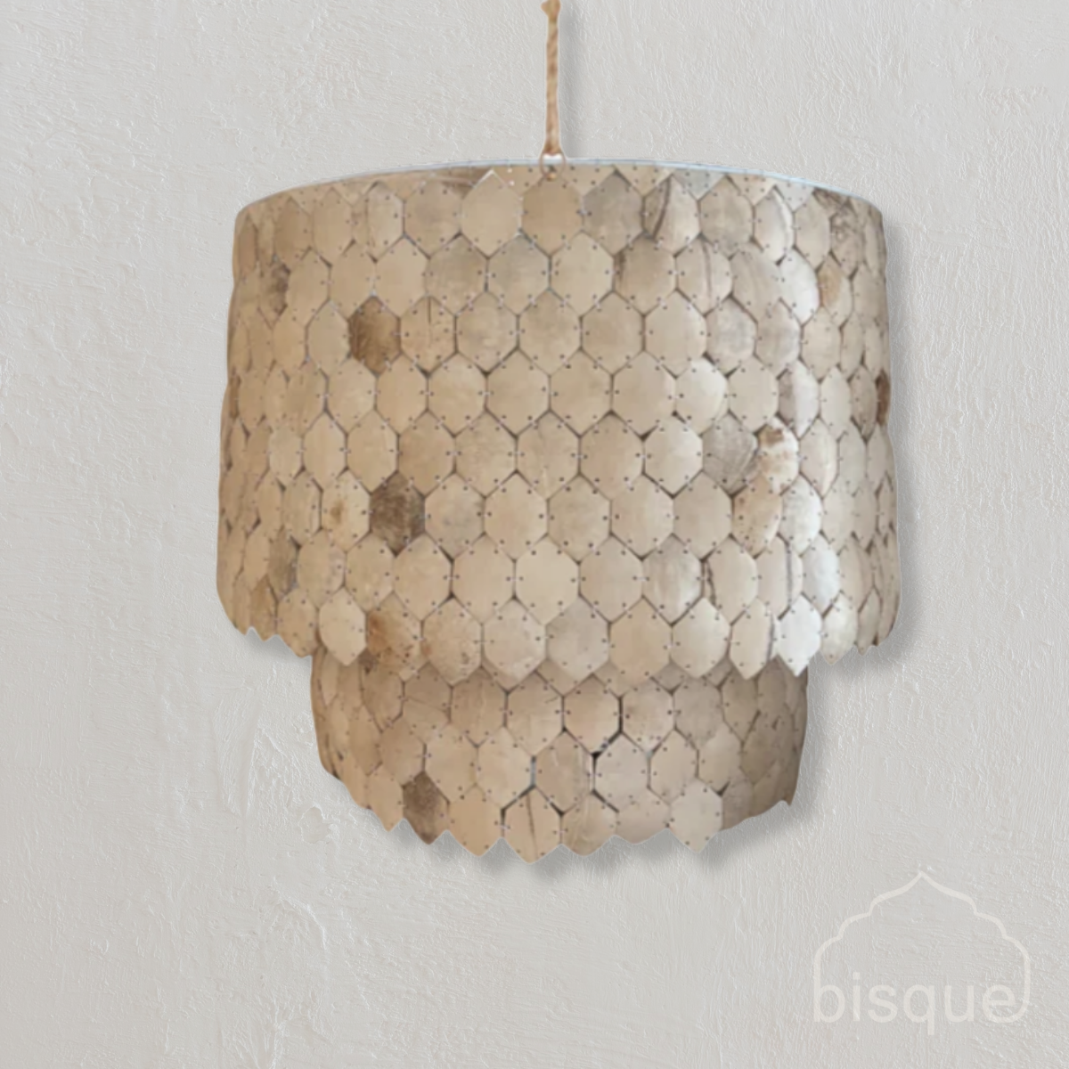 Epeli : Coconut Shell 2 Tiered Pendant Light.
