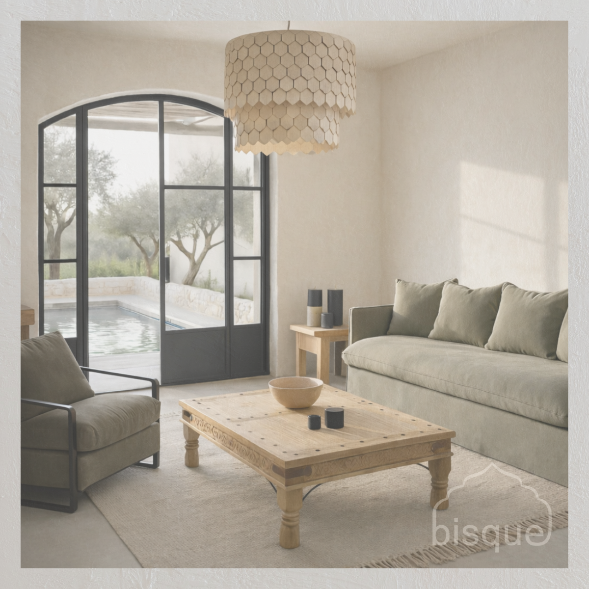 Epeli : Coconut Shell 2 Tiered Pendant Light.