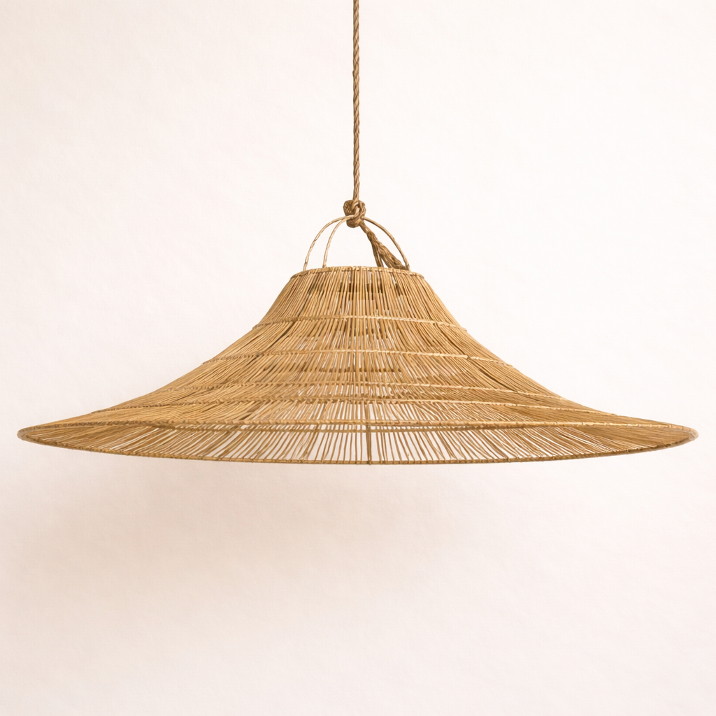 Yao : Rattan Open Cone 81cm Pendant Light