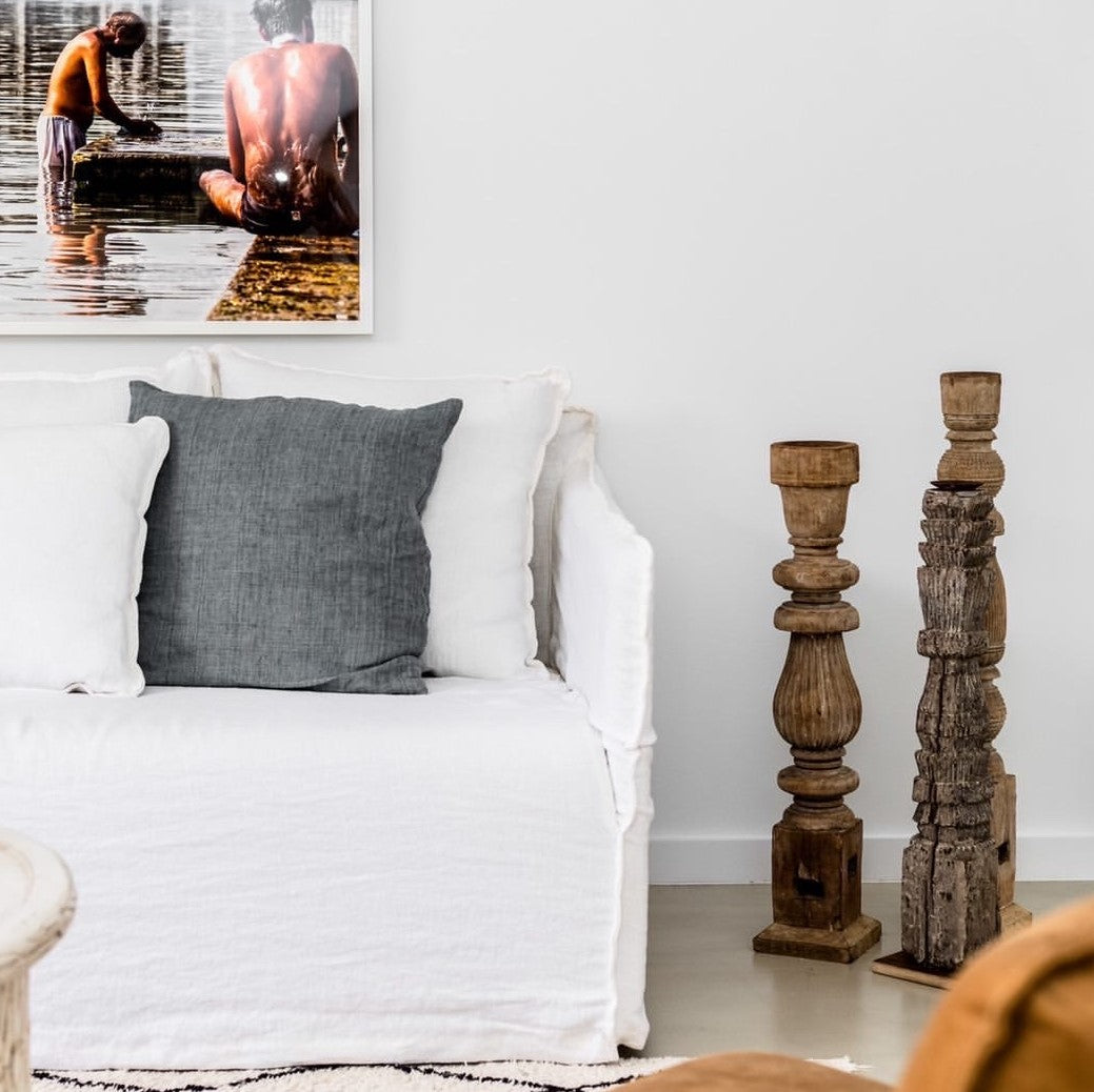 Khalia : 3 Seater Sofa, White