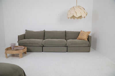 Himari Modular Sofa 3 Piece, Taupe
