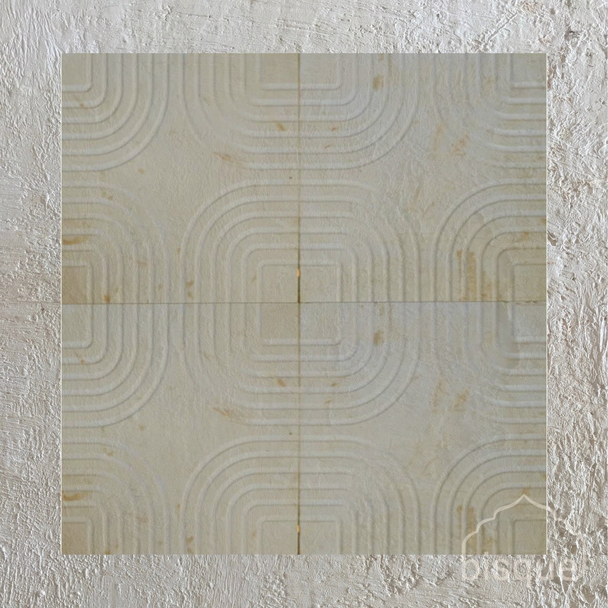 'Gabrielle II' - Etched retro Paliman stone 20cm x 20cm - SOLD per m2