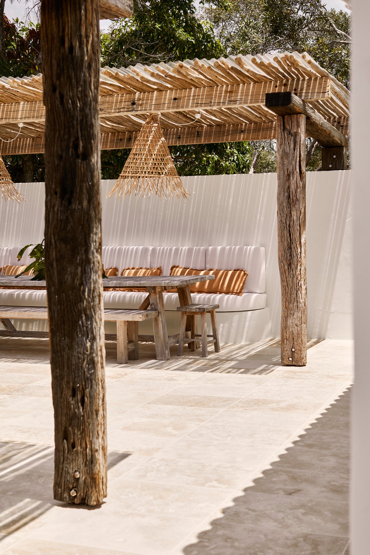 Bakaro : Cone Shaped Rattan Pendant, Natural Small