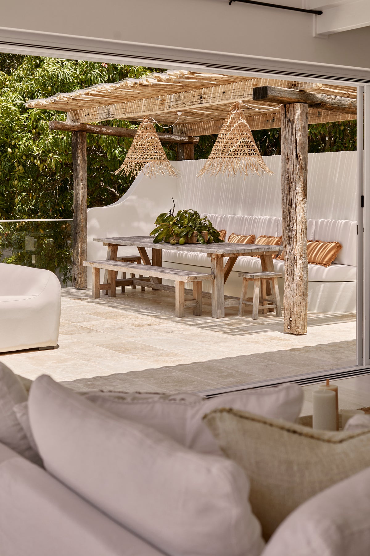 Bakaro : Cone Shaped Rattan Pendant, Natural Small