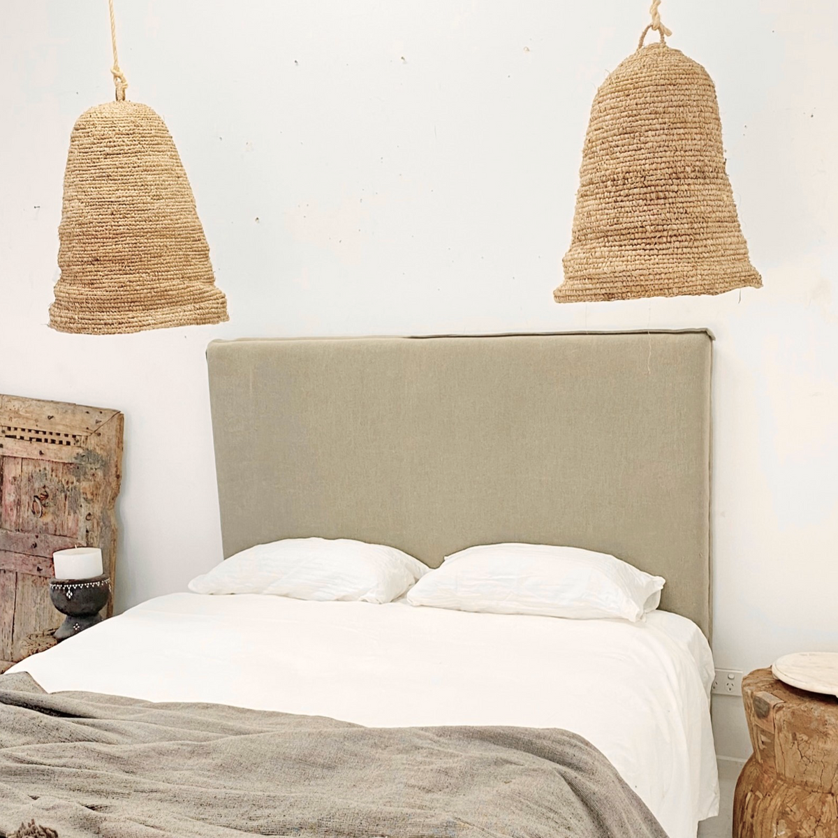 Priya : Sisal Dome Pendant