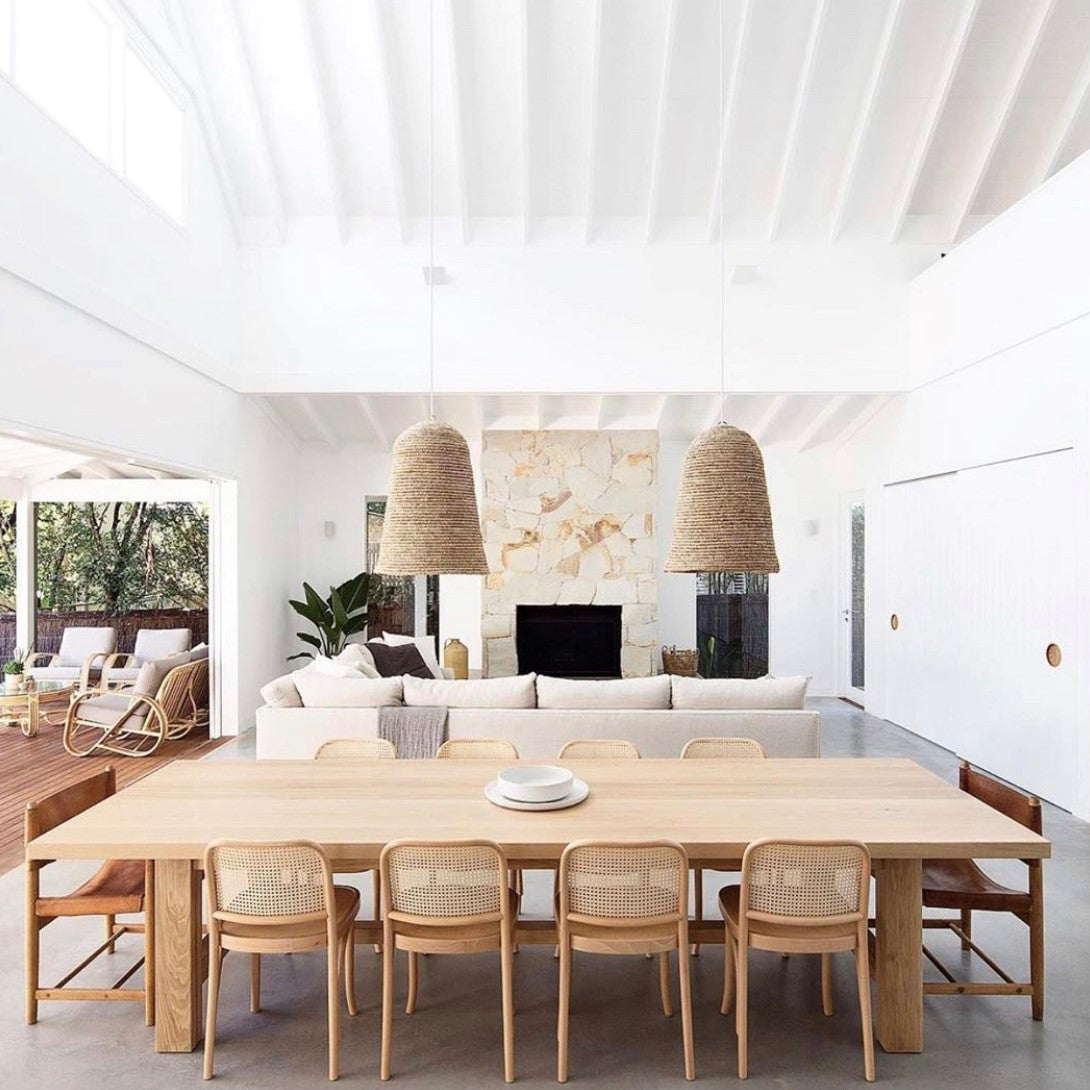 Priya : Sisal Dome Pendant