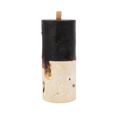 Mountain Stone Candle - Chocolate 8.5cm diam x 20cm h