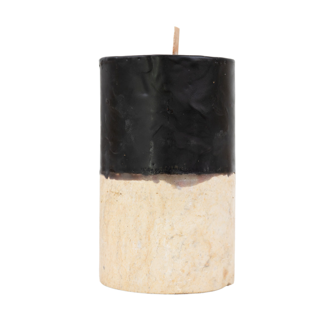 Watamu : Fossilised Candle Base, Black
