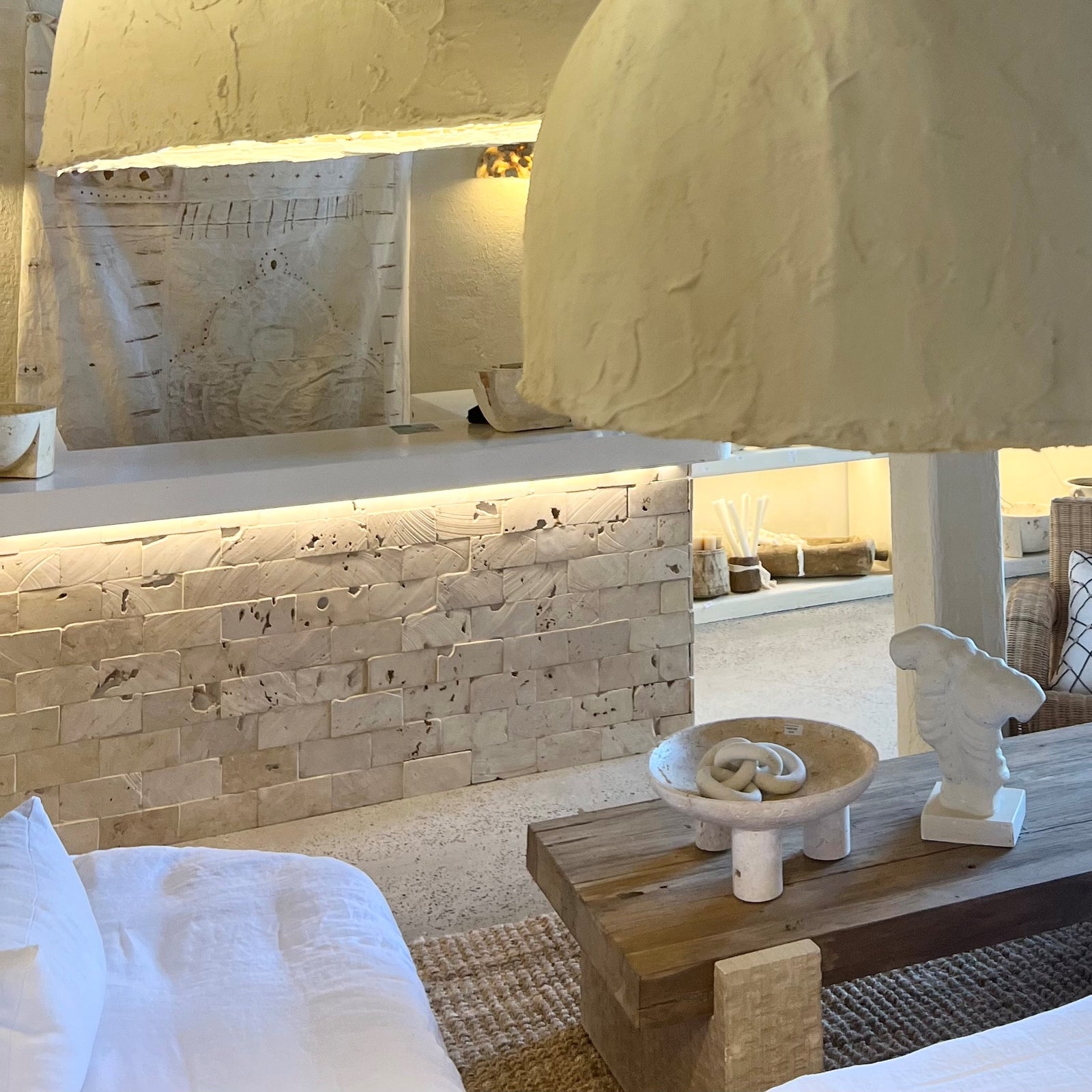 OMAN Natural petrified coral  stone Tiles 200mm x 100mm x 10mm Thick