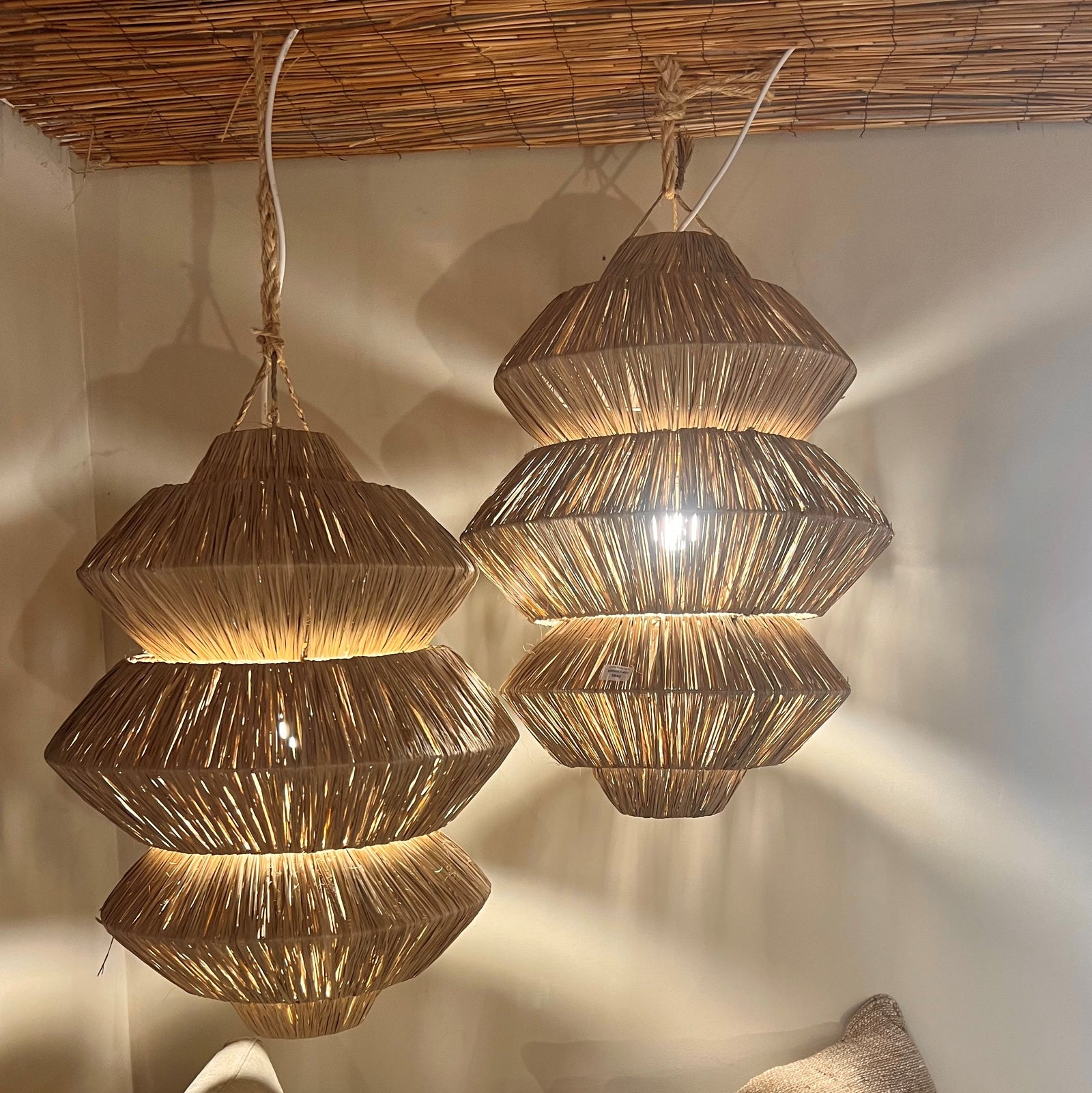 Abina : Raffia Pendant Light