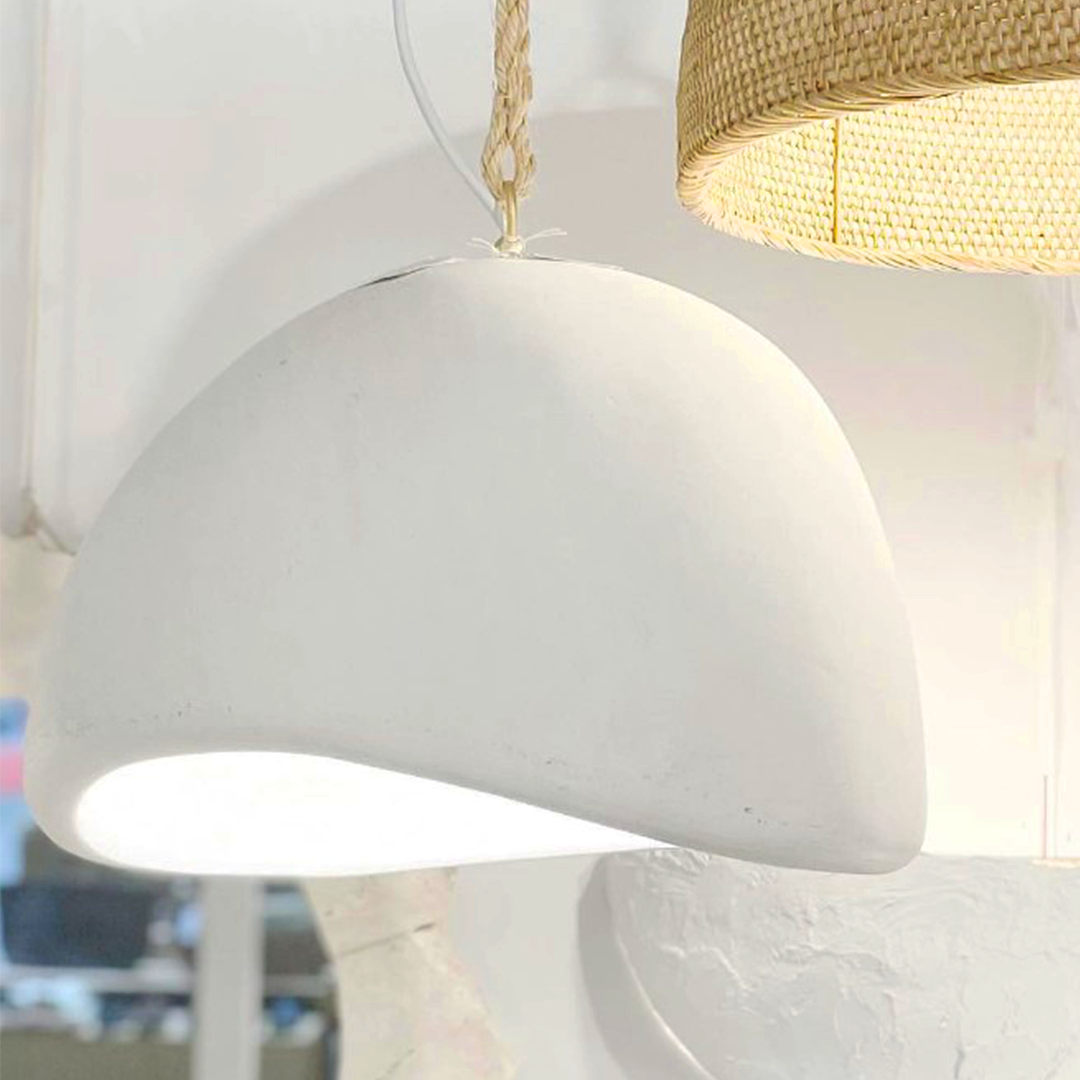 Omari White Concrete Pendant Light