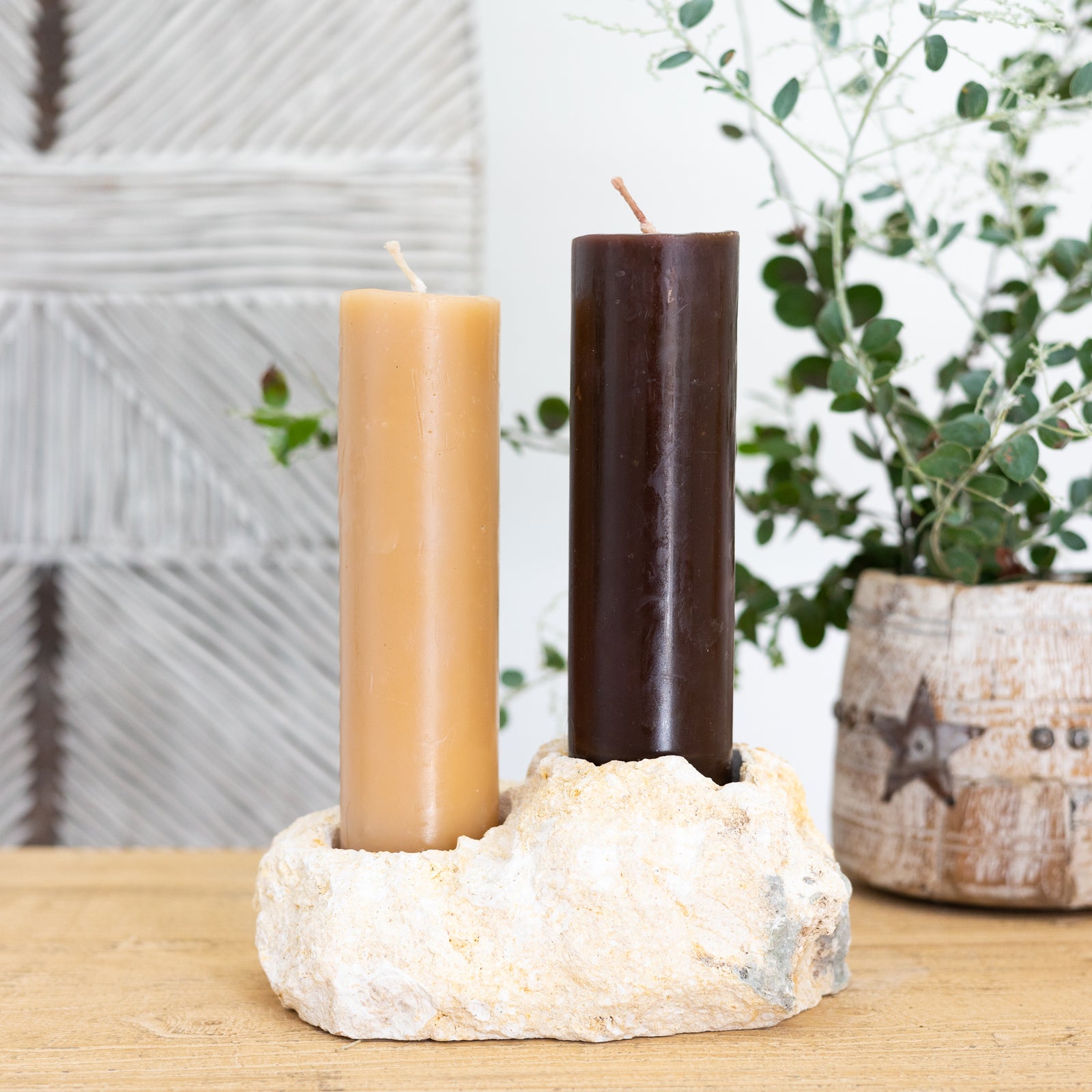 Kwami Fossilised Coral Candleholder