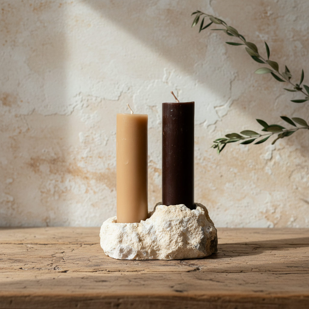 Candleholder : Kwami | Fossilised Coral