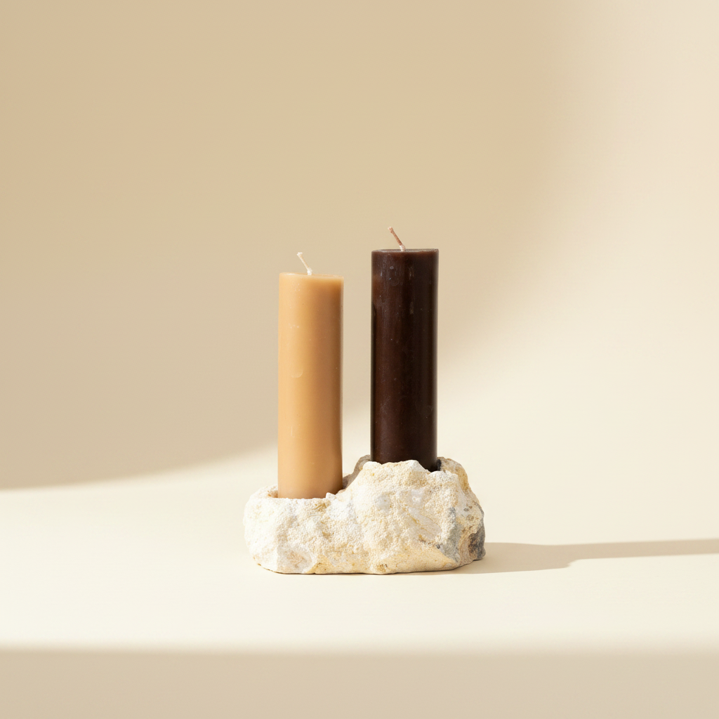 Candleholder : Kwami | Fossilised Coral