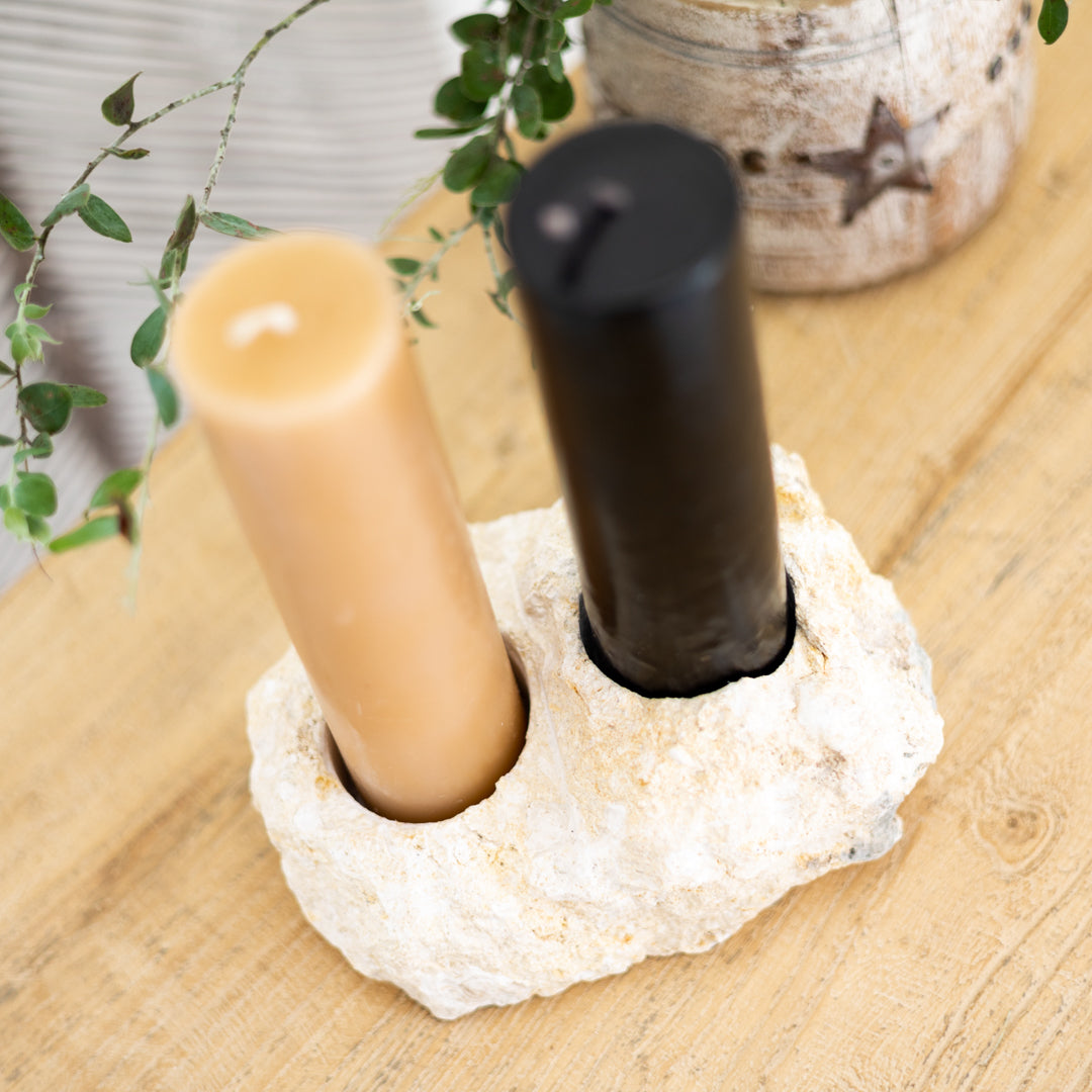 Kwami Fossilised Coral Candleholder