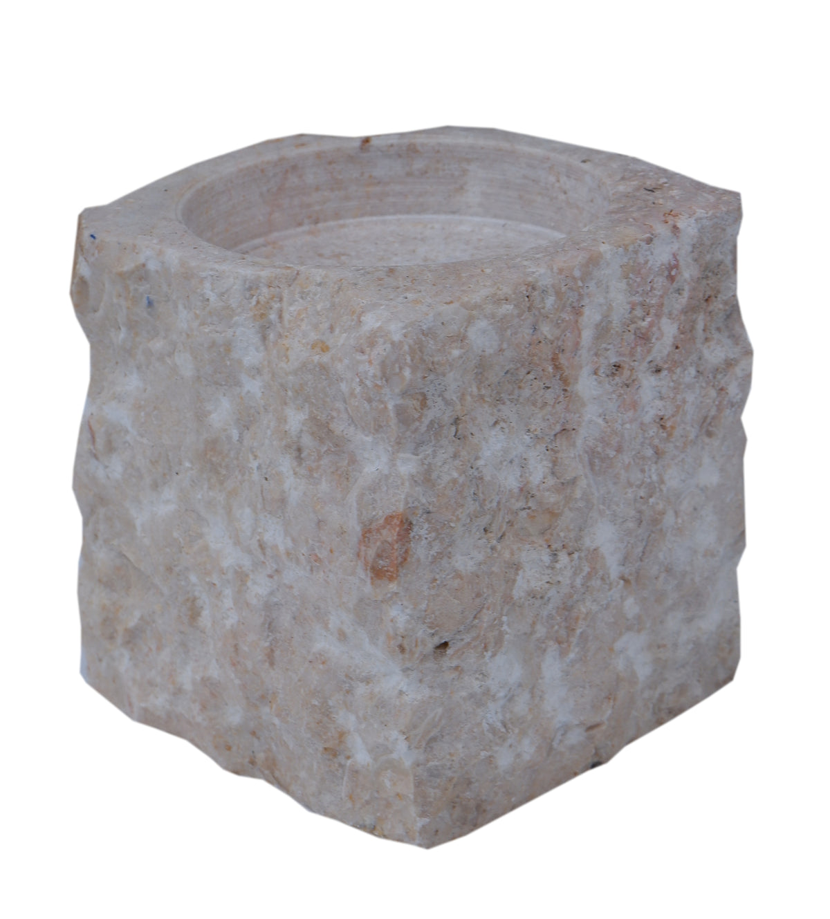 LOAHA Marble CANDLE HOLDER NATURAL M	12 x 12 x h 12 cm