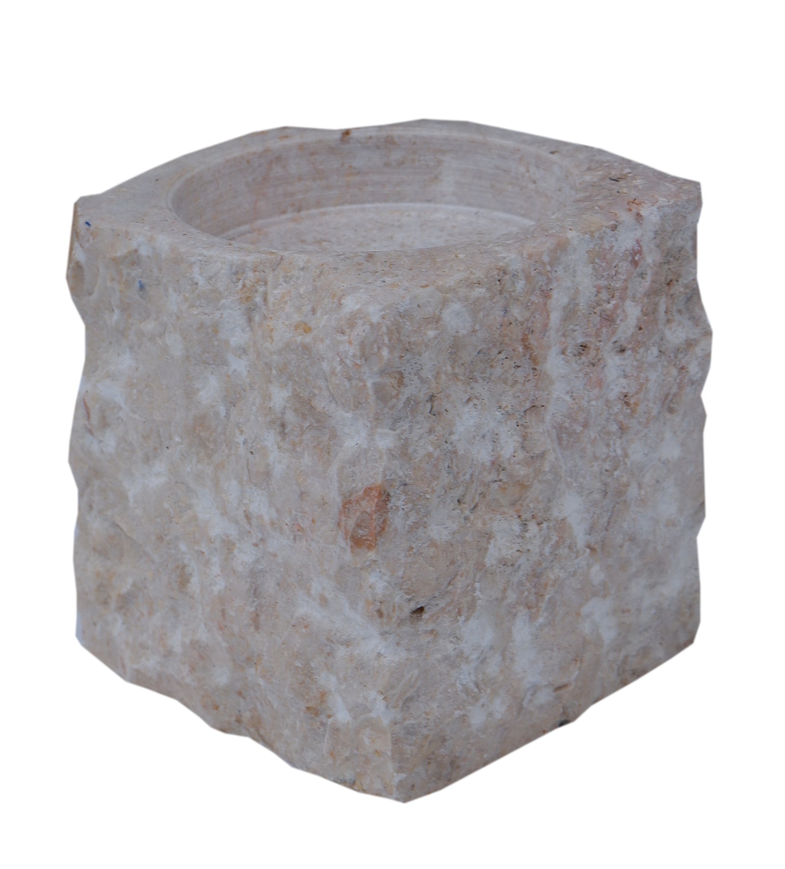 LOAHA Marble CANDLE HOLDER NATURAL M	12 x 12 x h 12 cm