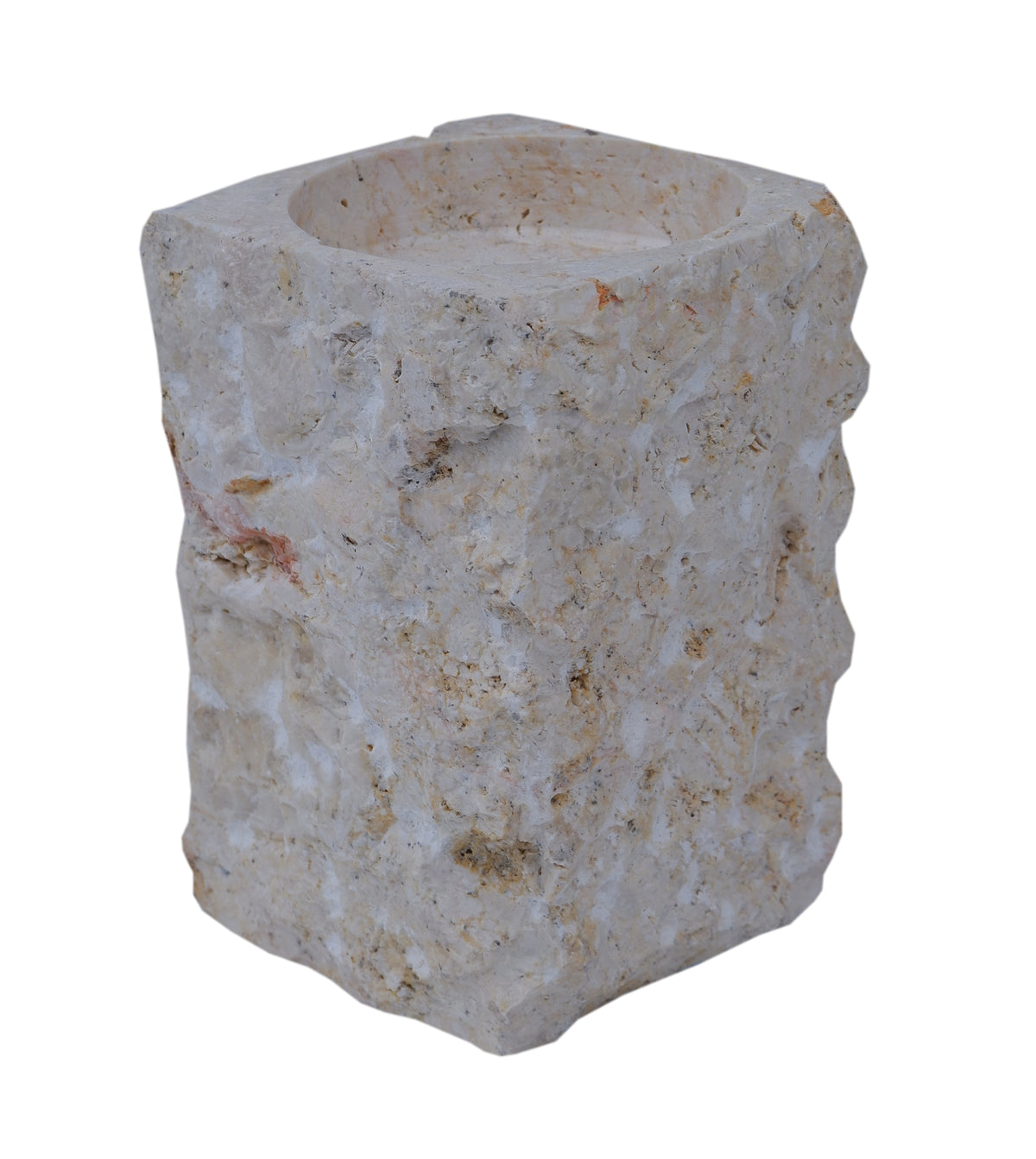 Marble CANDLE HOLDER NATURAL S	10 x 10 x h 15 cm