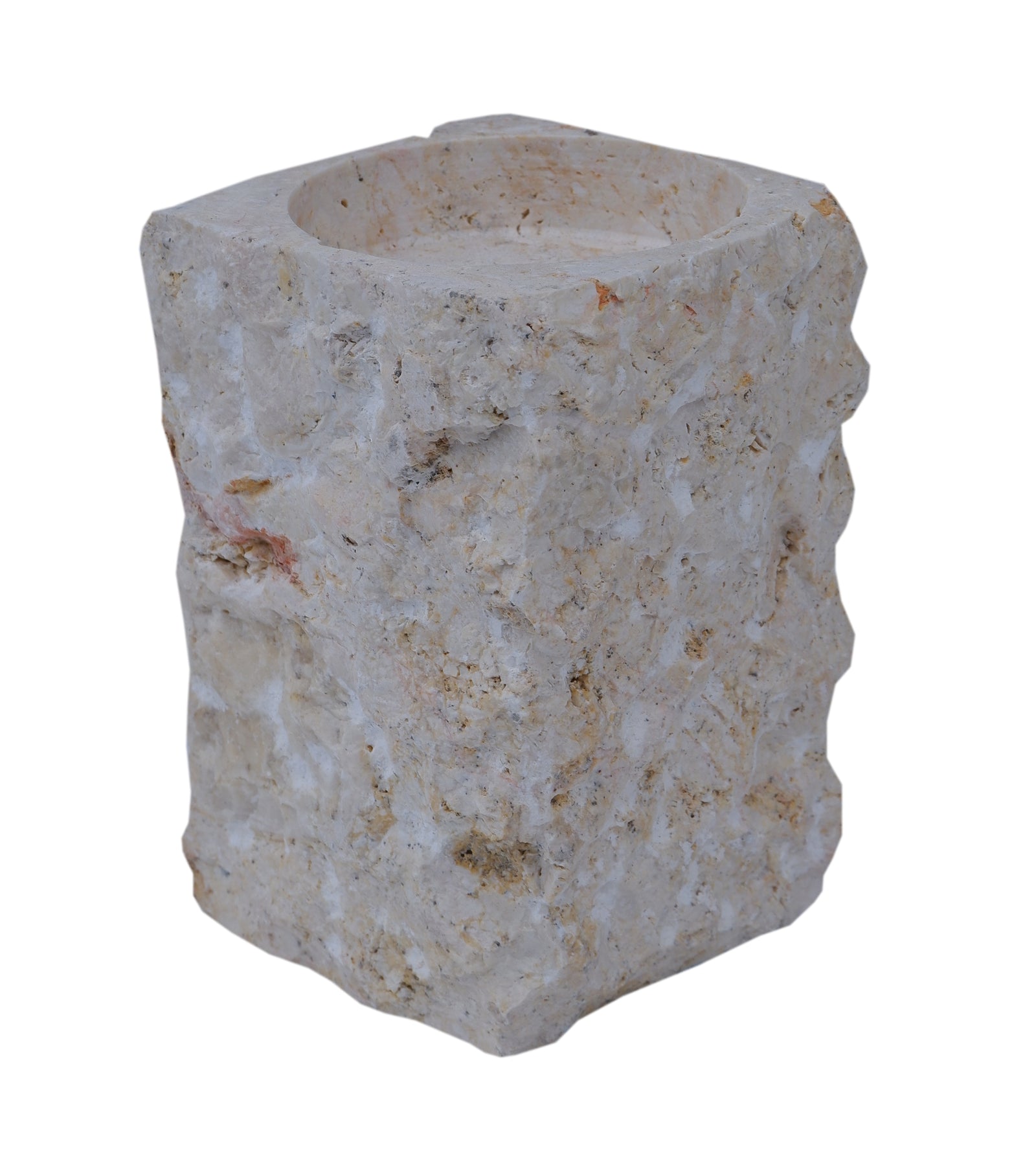 Marble CANDLE HOLDER NATURAL S	10 x 10 x h 15 cm