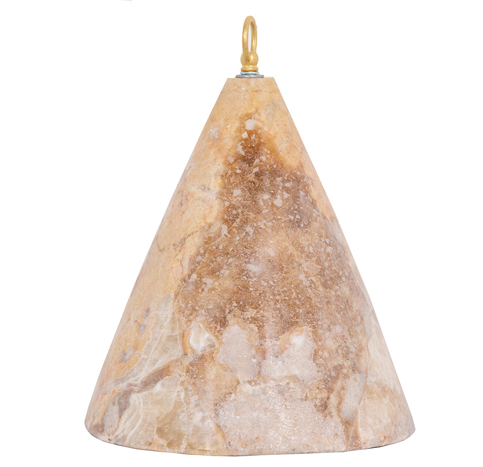 Santan : Polished Onyx cone pendant.