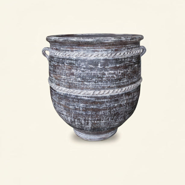 GROSETTO WHITEWASH TERRACOTTA POT 60CM HIGH