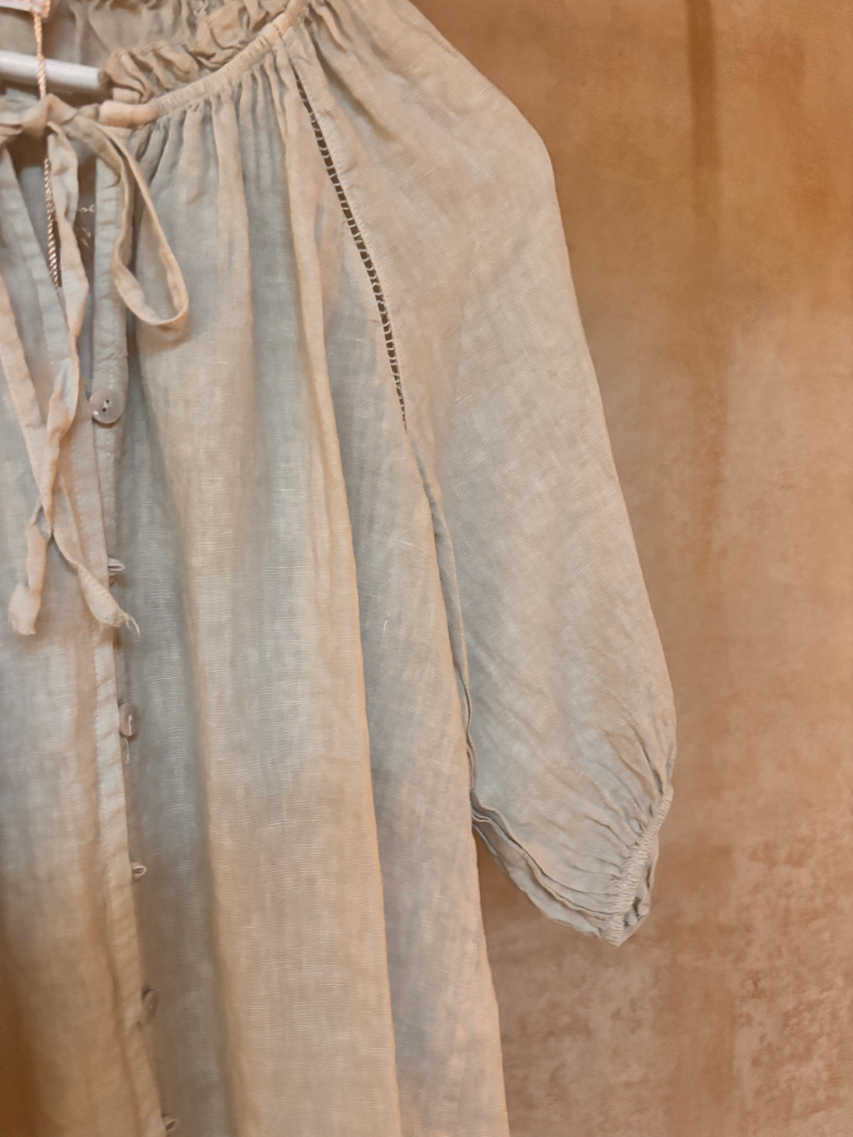 Italian Linen : Bellina : Sand Top | Blouse