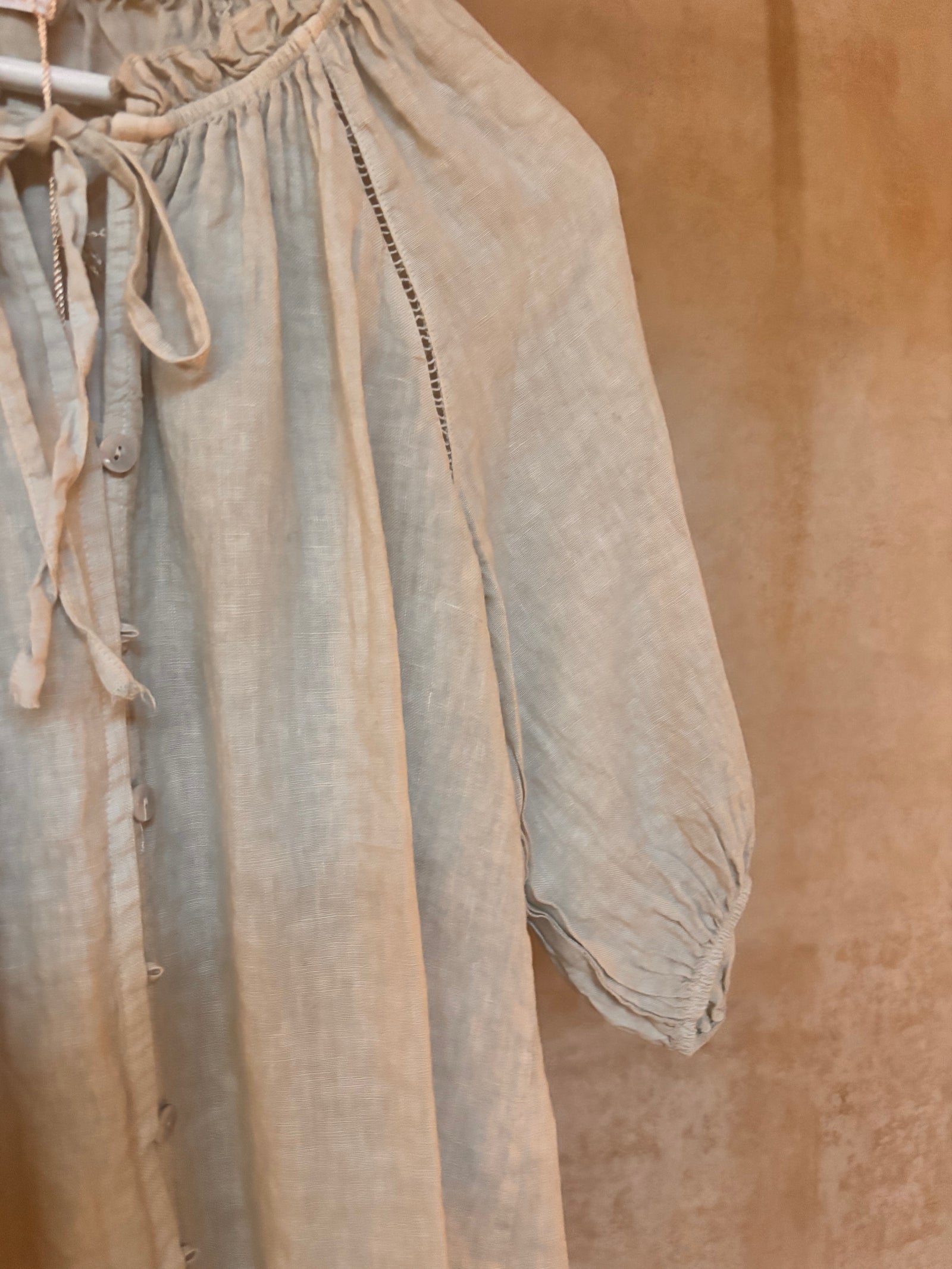Italian Linen : Bellina : Sand Top | Blouse
