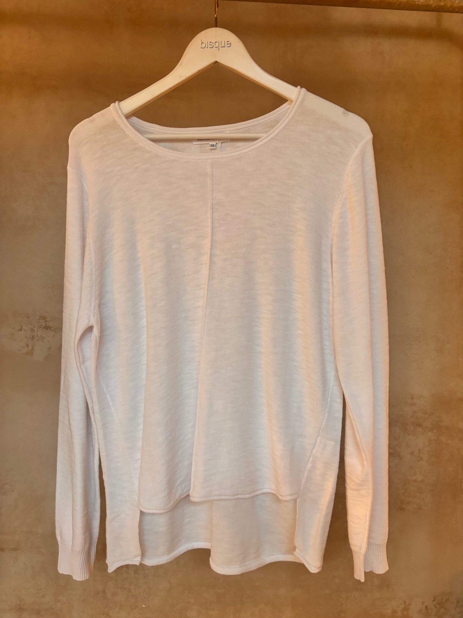SN3020-2 | Long Sleeve Cotton Knit | White