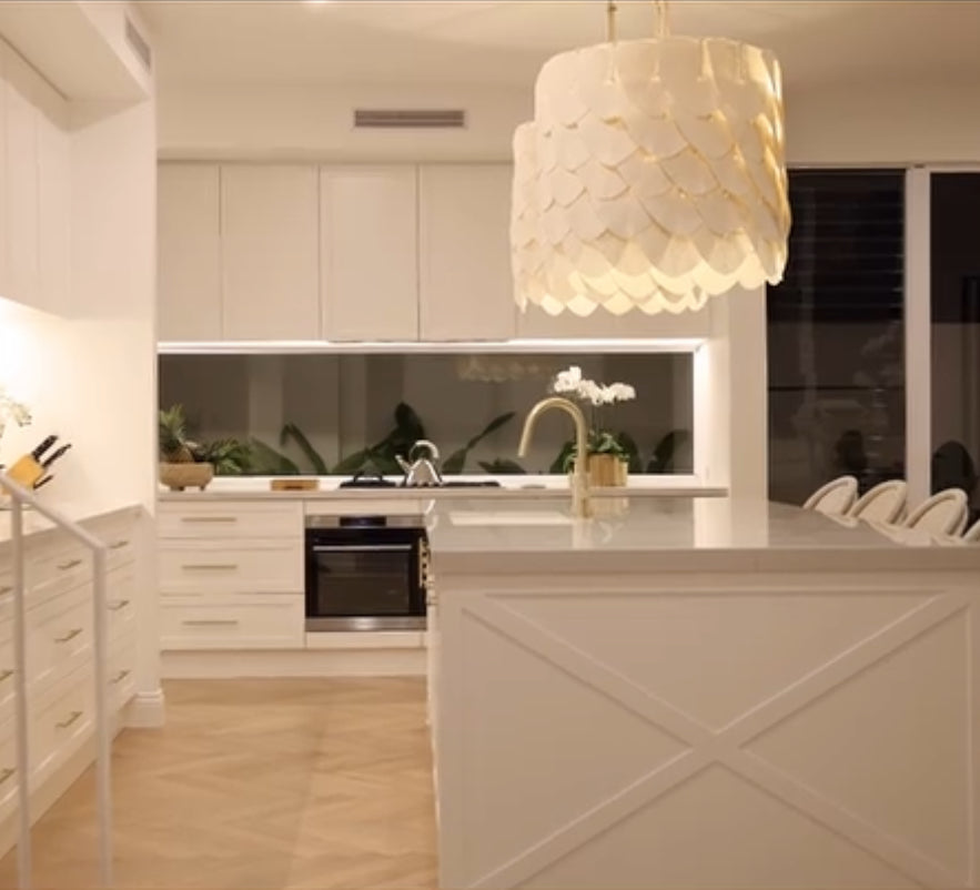 'Claudine' Petal Drum Pendant, Small