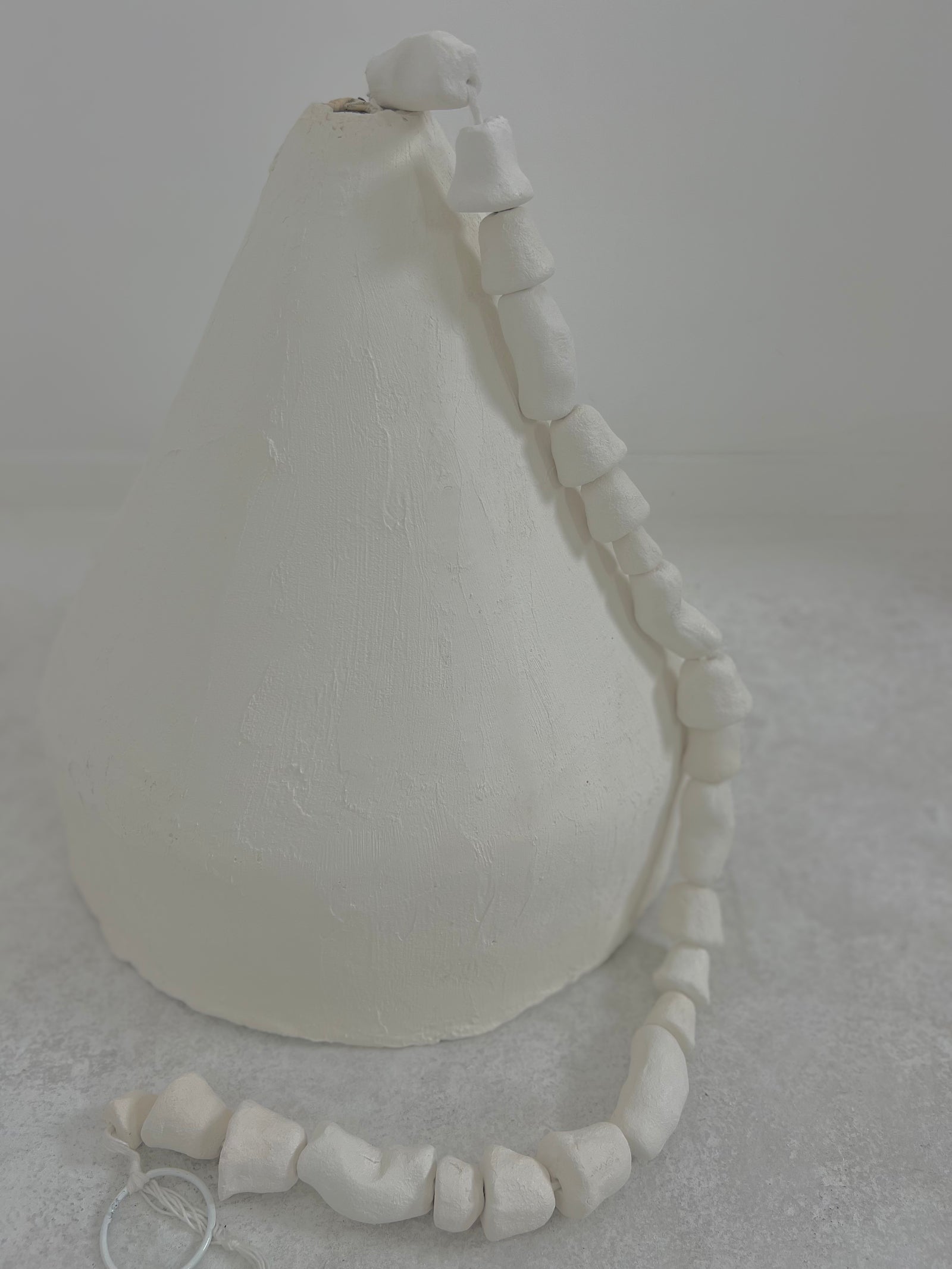 Mona : Rattan and Clay Pendant Light Small