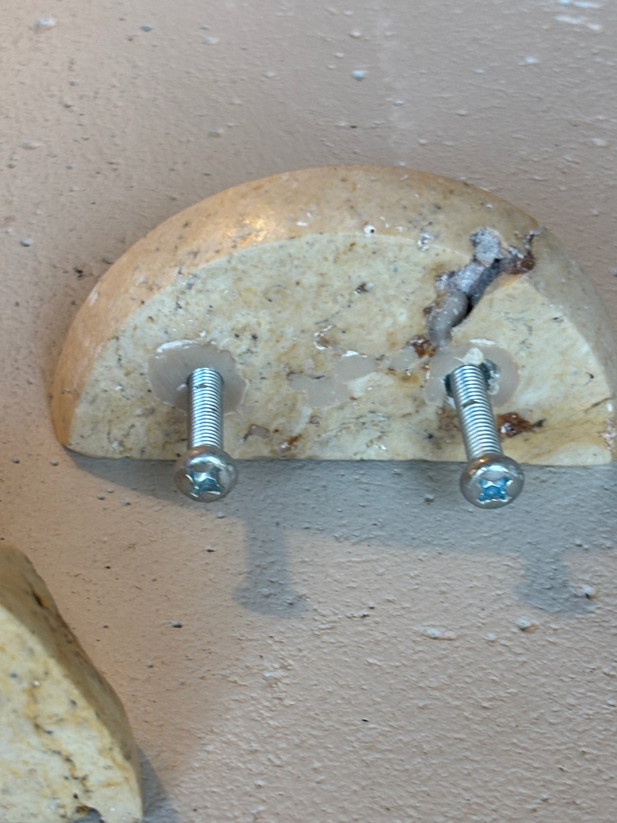 Tanika : Fossilised Half Round Double Door Handle