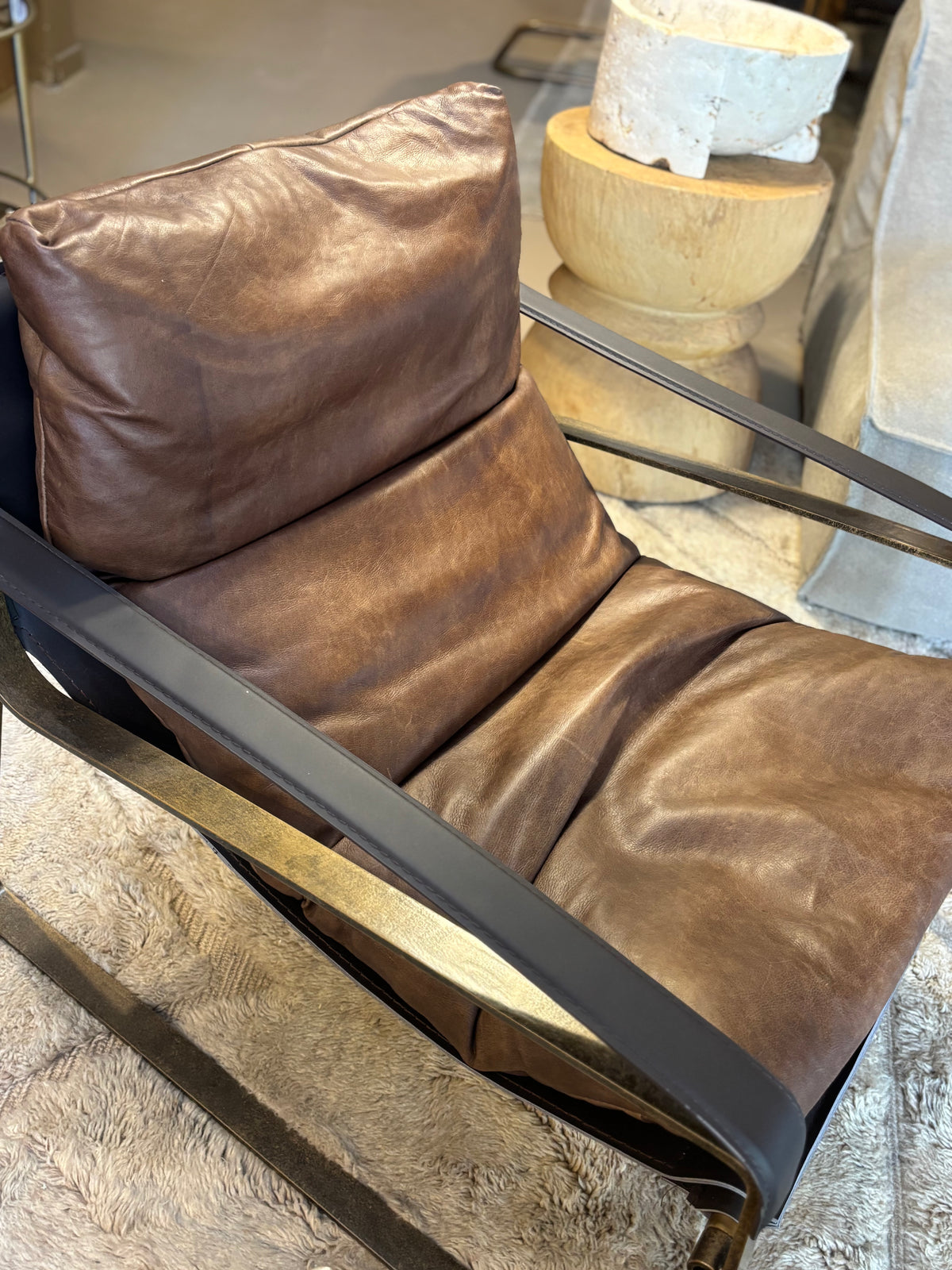 Thomas : Leather Recliner, Brown