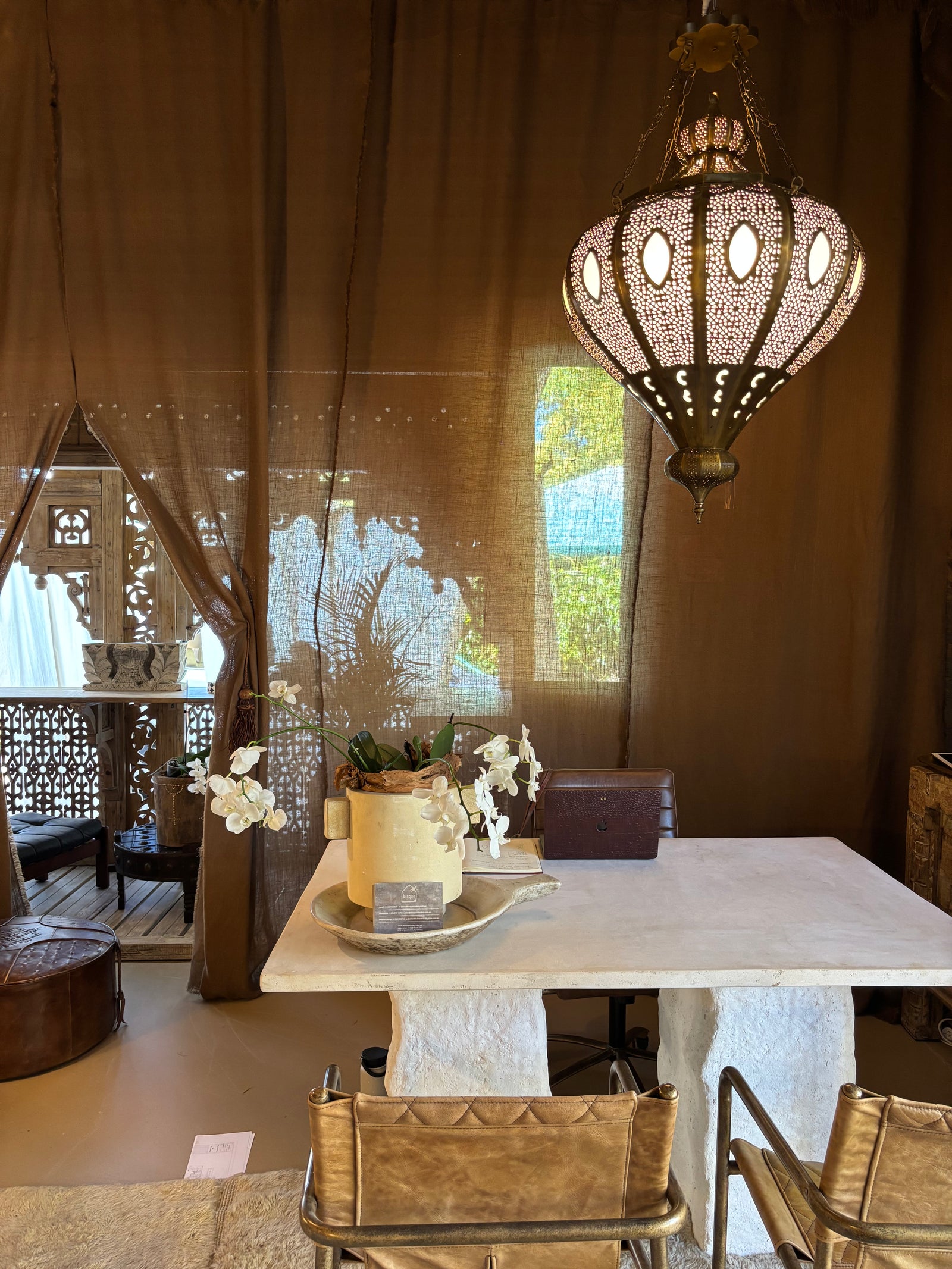 Atlas : Brass Pendant