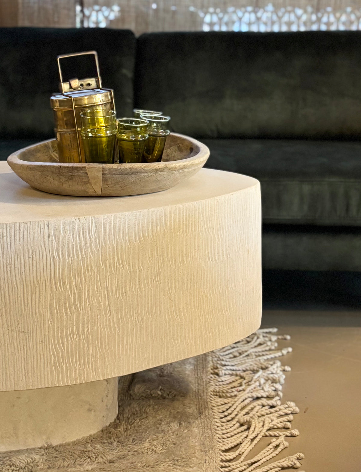 Elena : GRC oval coffee table