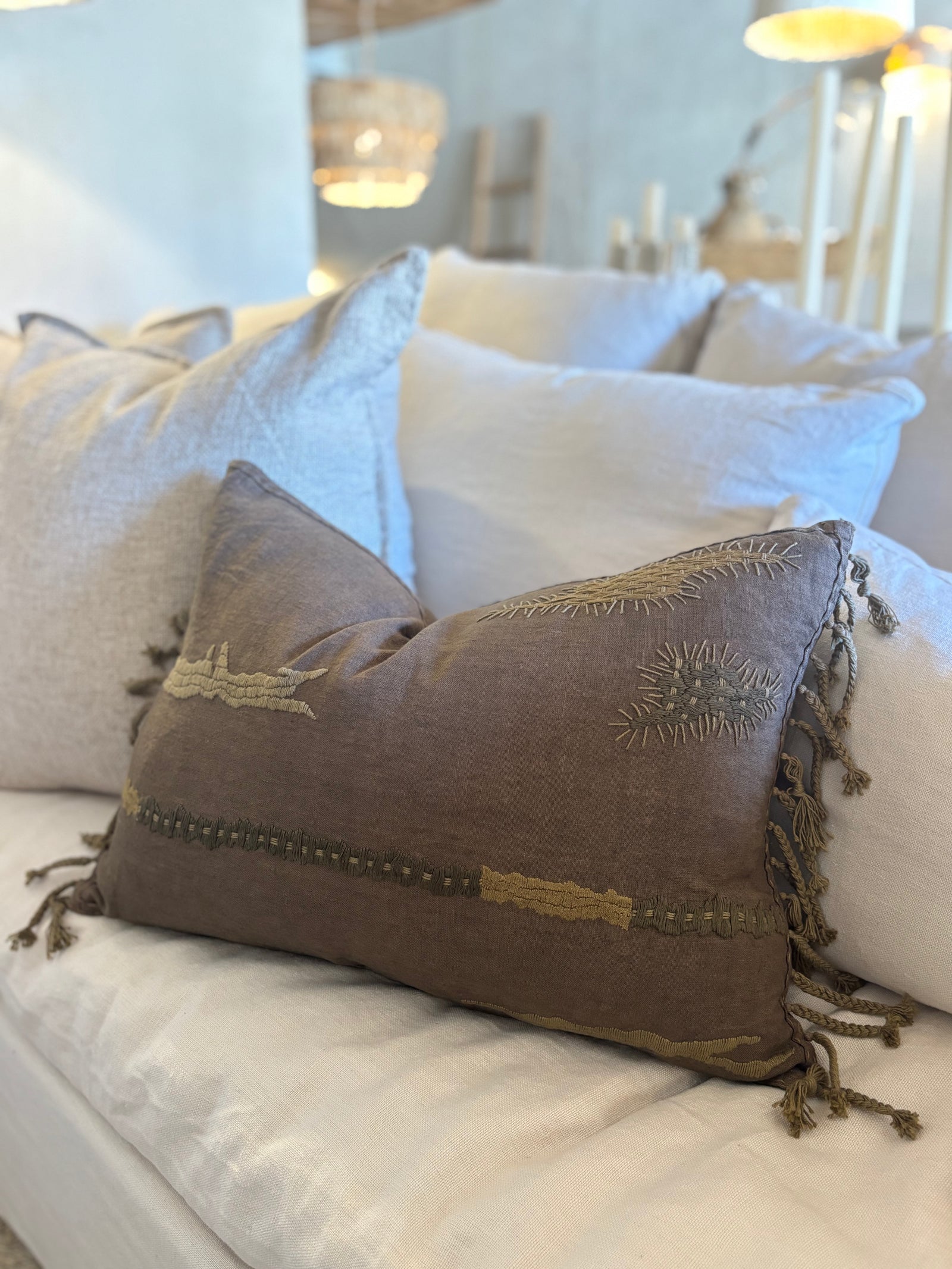 ELBERETHB linen cushion 60 x 40