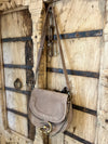 THE SERPENT SUEDE BAG -  WET SAND