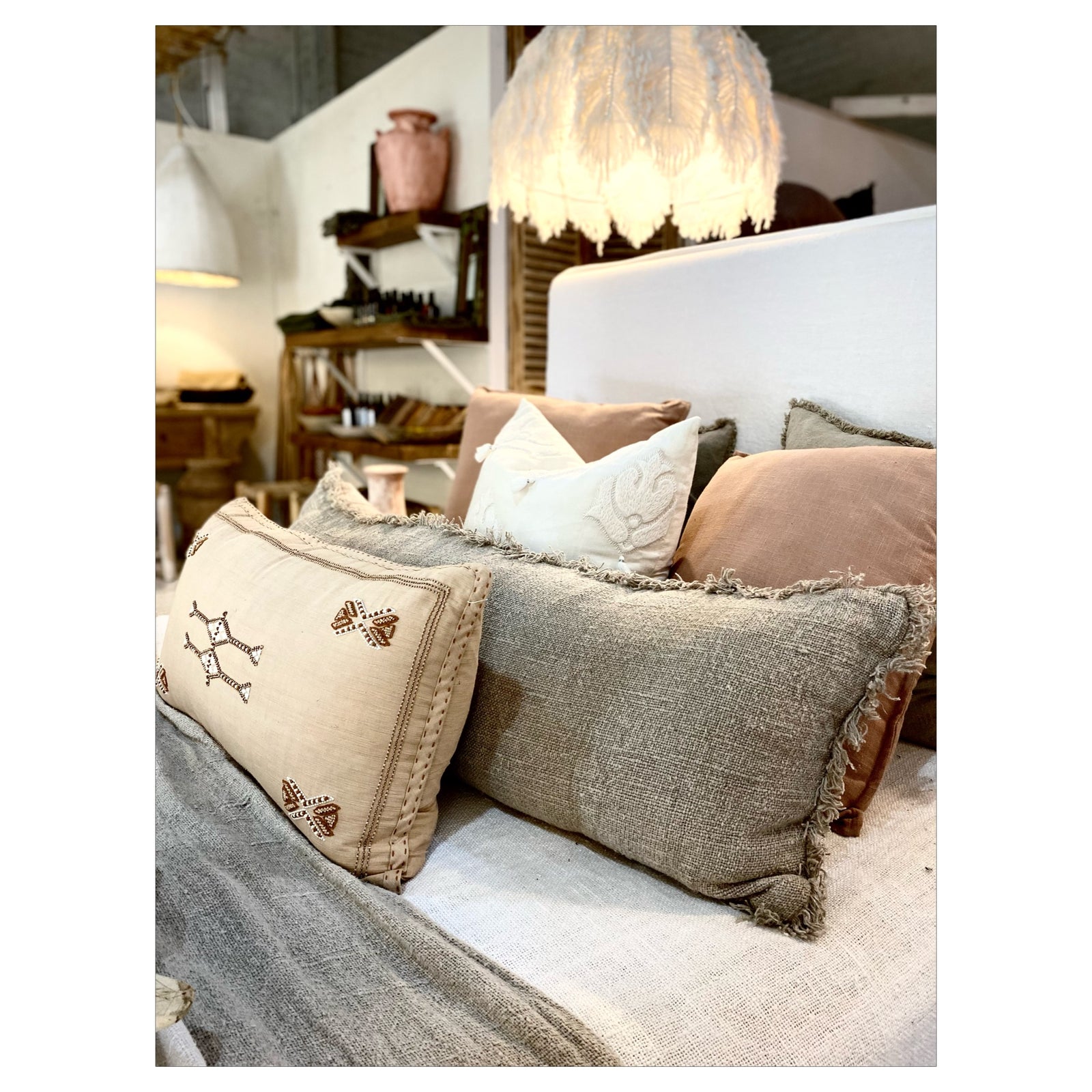 Cover for Zara Double Linen Bedhead, White