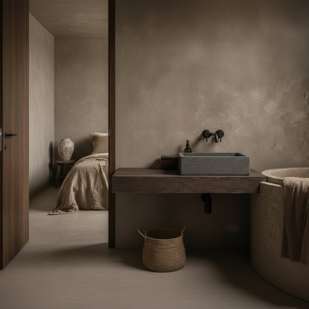 Bode : Charcoal Marble Basin with Hammered finish