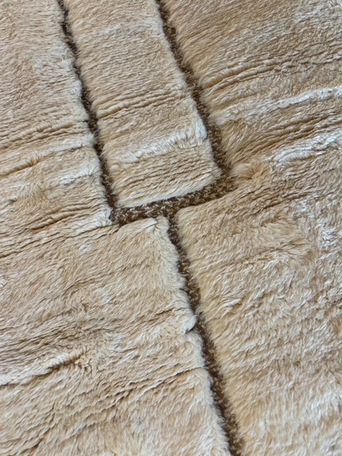 Kenitra : Moroccan Rug, Cream and Tan, Medium