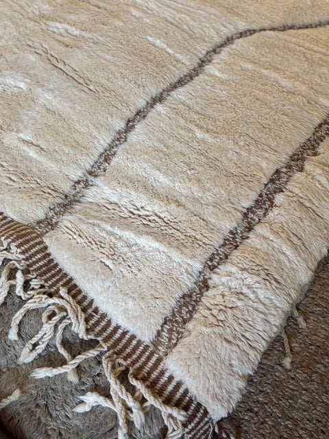 Kenitra : Moroccan Rug, Cream and Tan, Medium