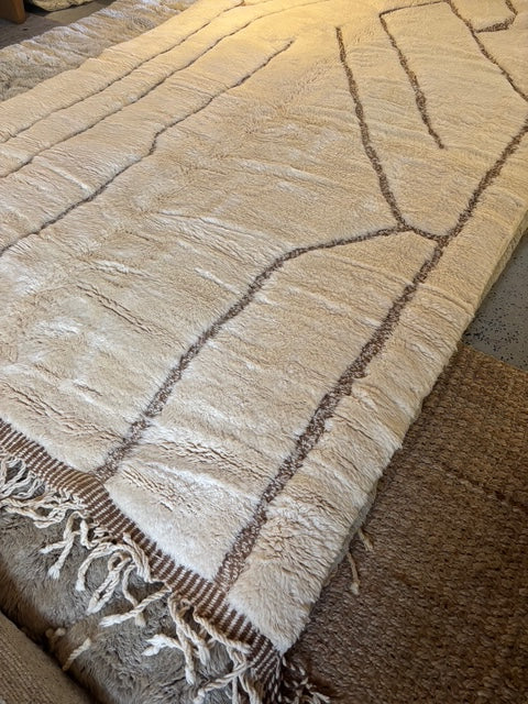 Kenitra : Moroccan Rug, Cream and Tan, Medium