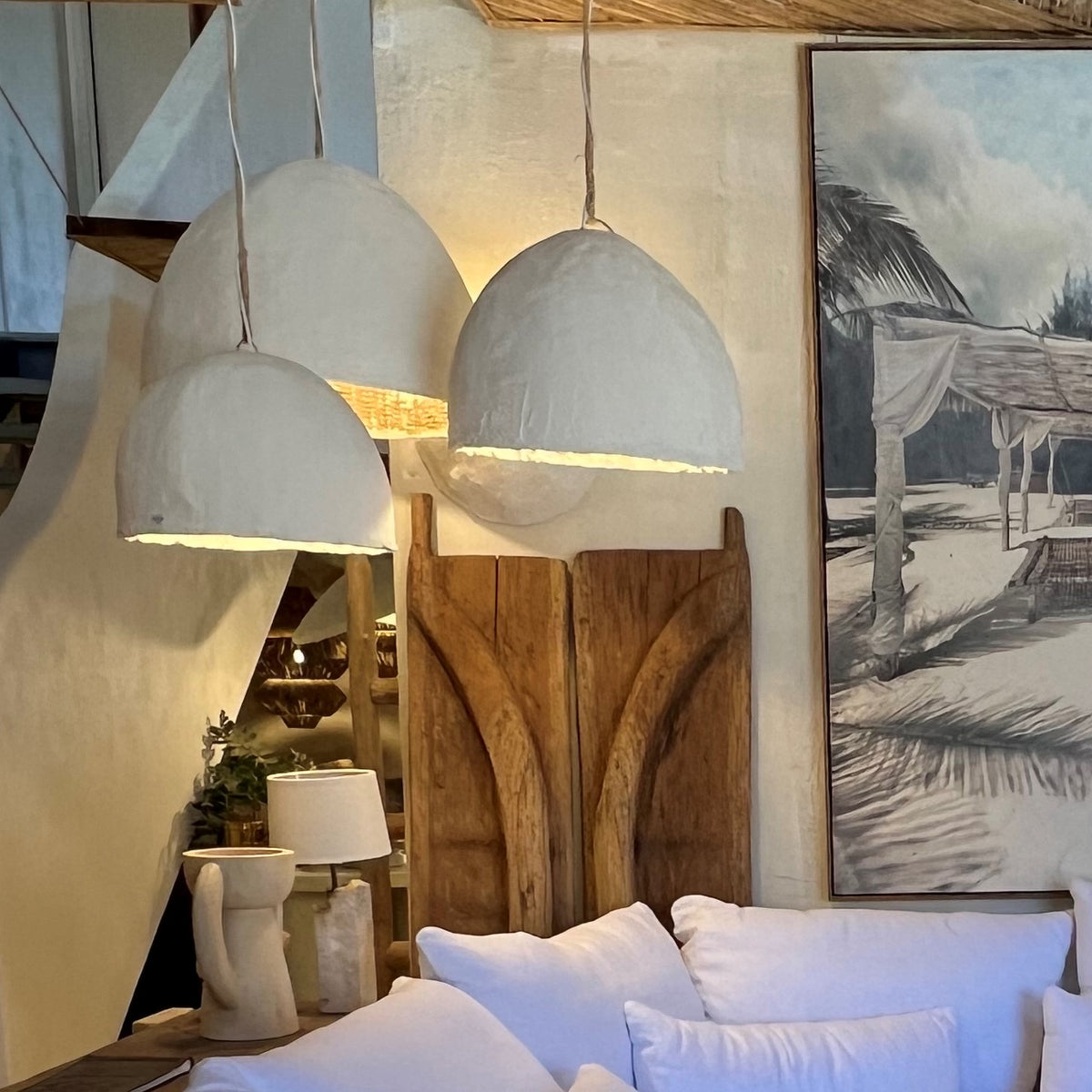 Chinara : Clay Dome Pendant Light