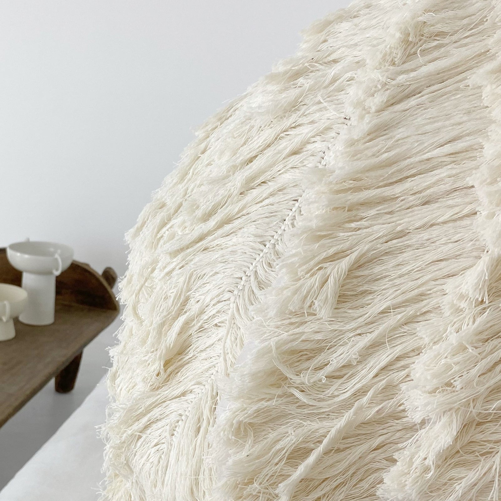 Patrice : Cotton Ostrich Feather Pendant