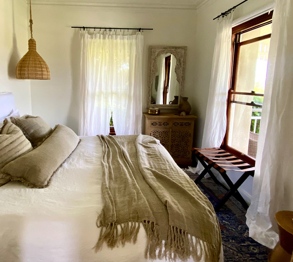 Keeya Rattan Beehive Pendant 50cm diam x 60cm h