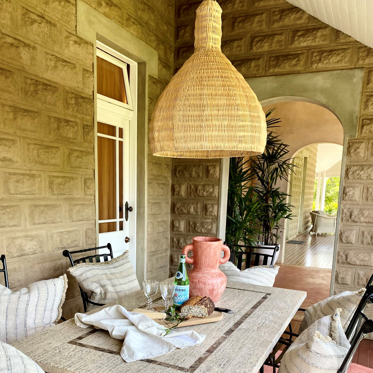 Keeya Rattan Beehive Pendant 50cm diam x 60cm h