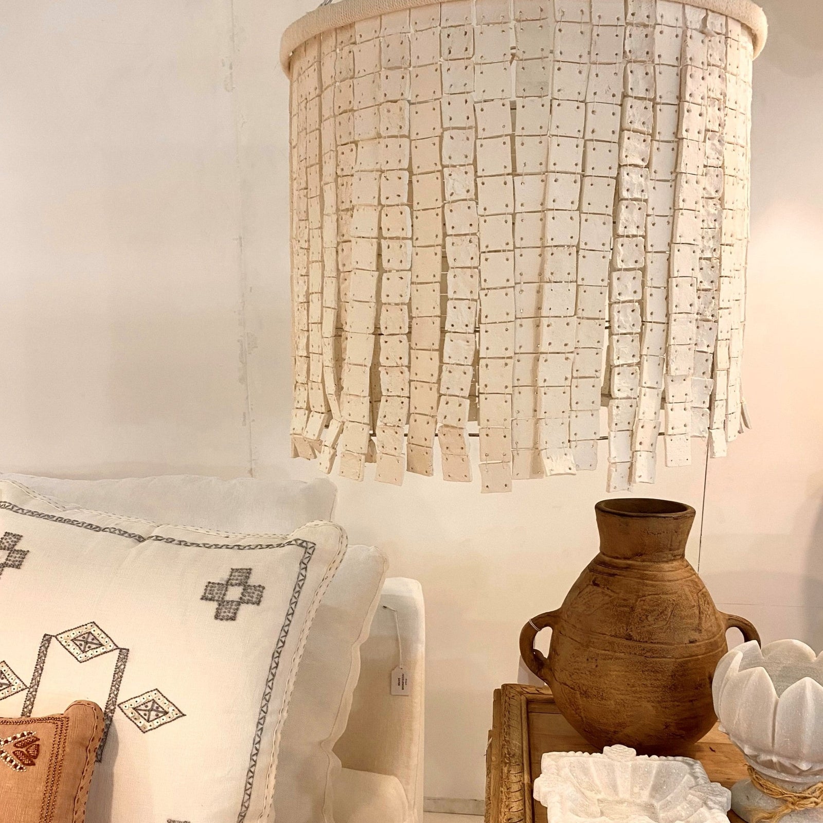 Atieno : Clay Drum Pendant